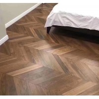 Popular Chevron Engineered Wood American Walnut Floor Tiles Natural Walnut Color