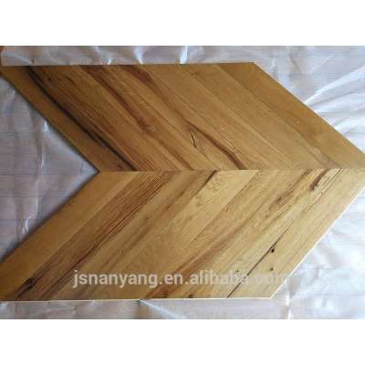 Natural old oak multilayer chevron parquet flooring