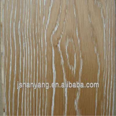 Russia Oak wire brushed engineered wood white washing flooring