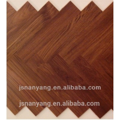 Fancy American rose walnut herringbone parquet engineered wood flooring