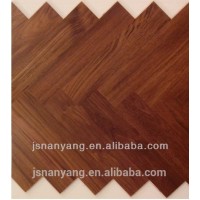 Fancy American rose walnut herringbone parquet engineered wood flooring