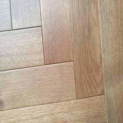 Smoked oak fishbone natural color engineered wood flooring for sale