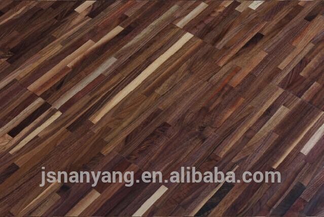 Multistripes walnut parquet chromatic aberration engineered wood flooring