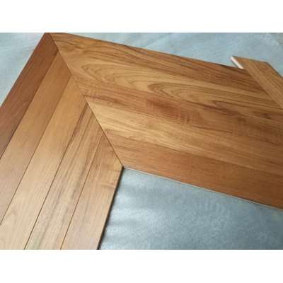 Formaldehyde E1 grade FSC Certified chevron parquet engineered teak natural hardwood flooring