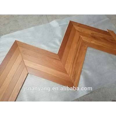 T&G System Chevron Parquet and Herringbone teak Engineered Wood Flooring